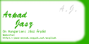 arpad jasz business card